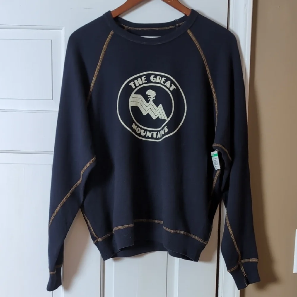 NWT The Great College Mountain Resort Sweatshirt Stargazer Blue 0 XS - Picture 2 of 11